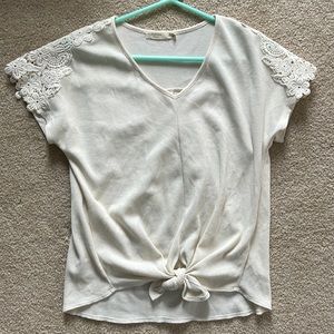 Harper Cream Short Sleeve Blouse